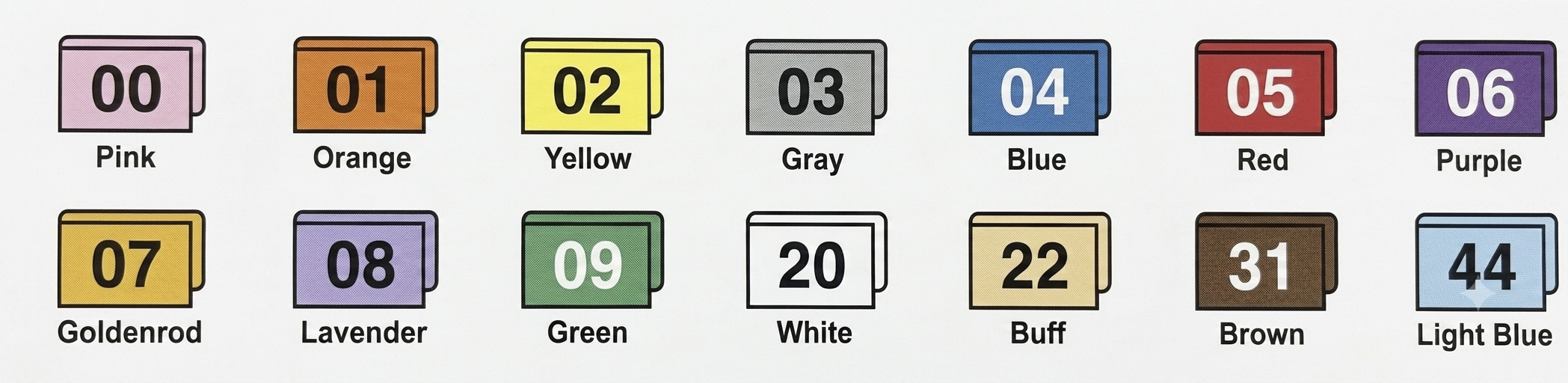 Smead End Tab Tinted Colors